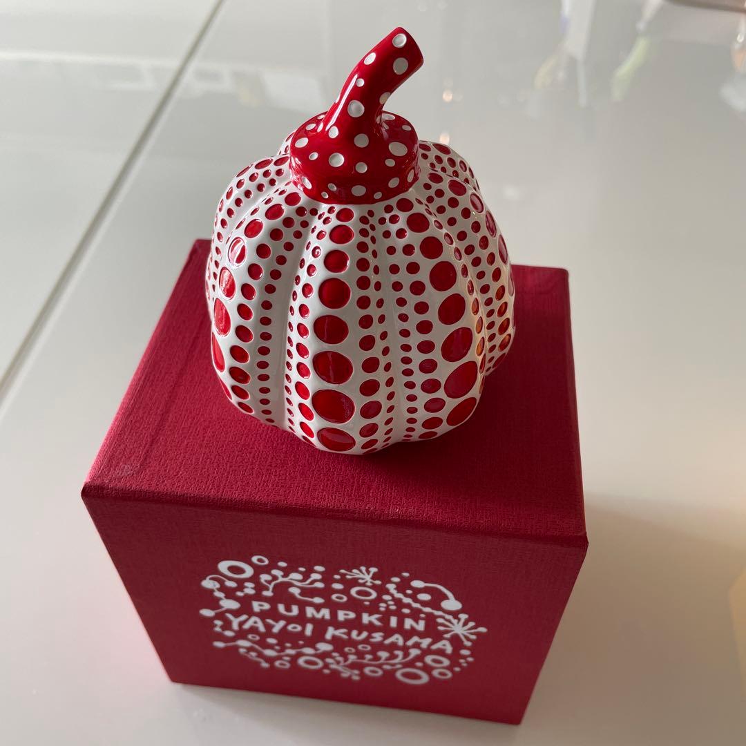 草間彌生 カボチャオブジェ・ペイパーウエイト赤白