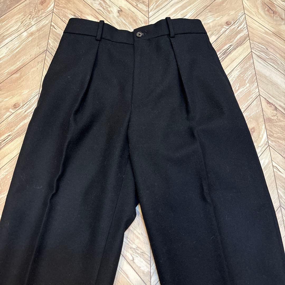 MARKAWARE　FRONT PLEATS PEGTOP ウール フランネル黒