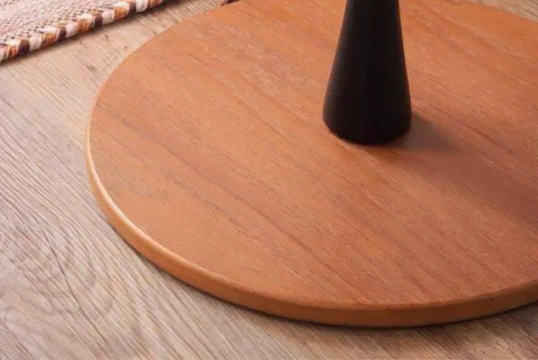 オーク材 木製 サイド テーブル 丸 収納 コーヒー ソファー 北欧 インテリア