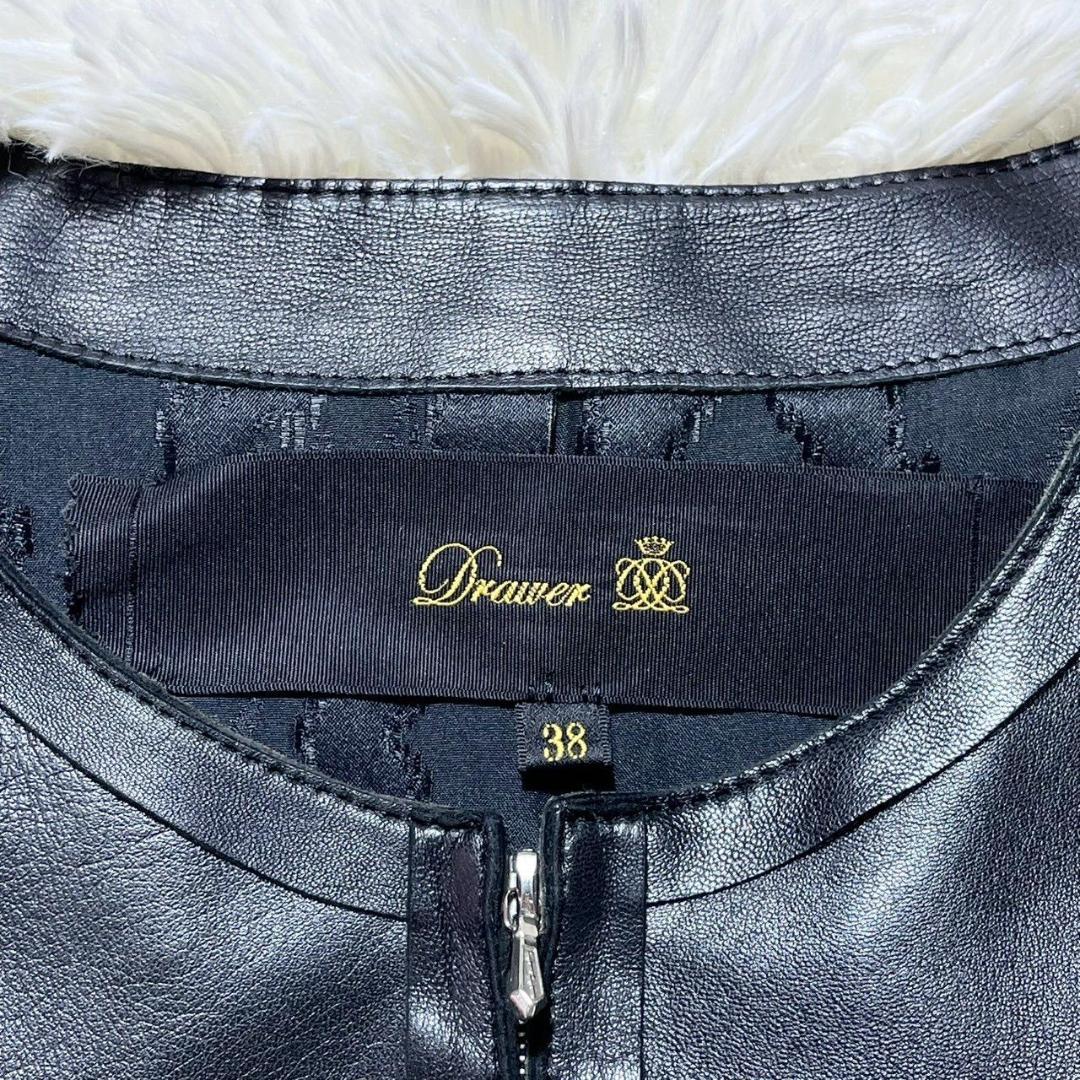 ドゥロワー ブルゾン 羊革 ラムレザー ブラック Ｍサイズ