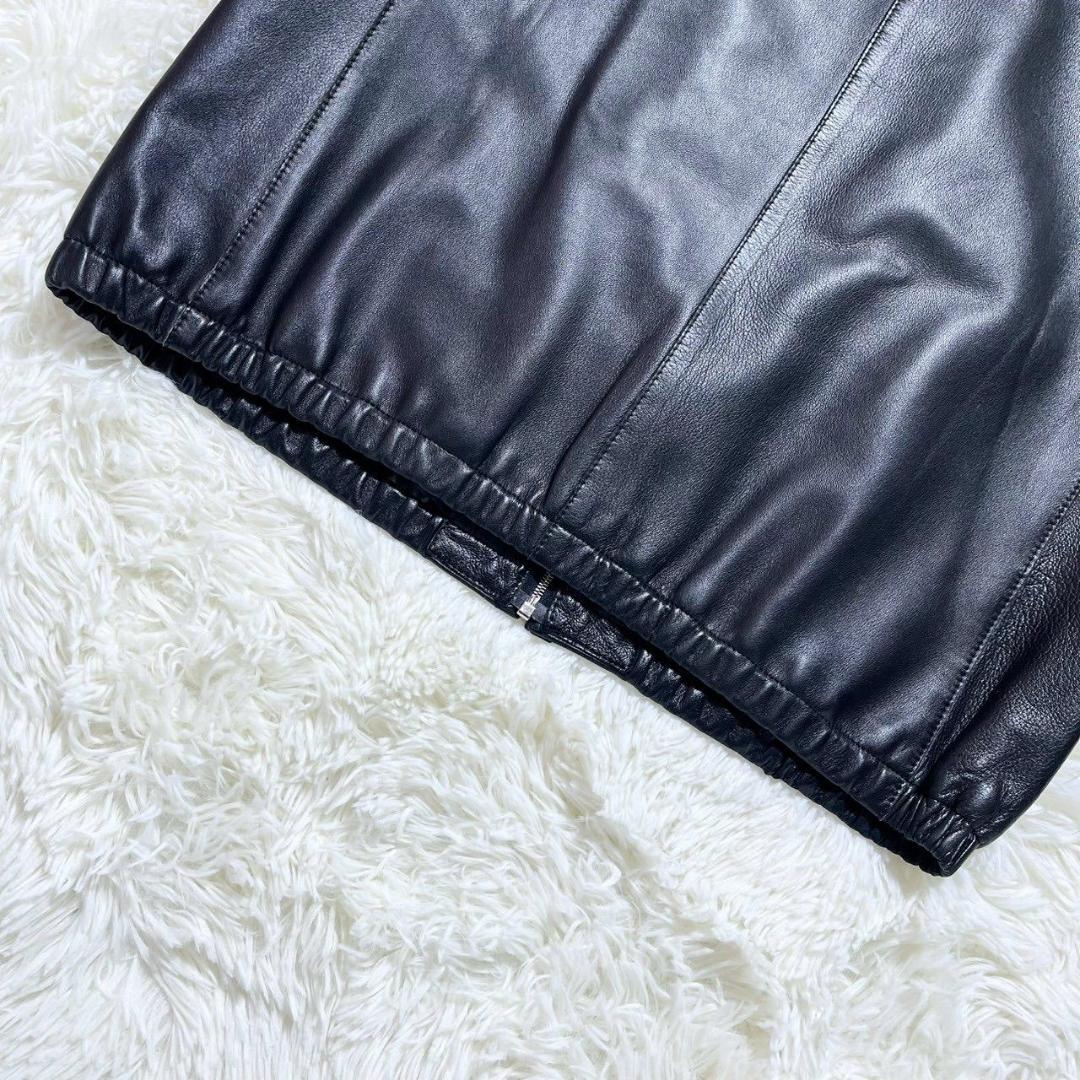 ドゥロワー ブルゾン 羊革 ラムレザー ブラック Ｍサイズ