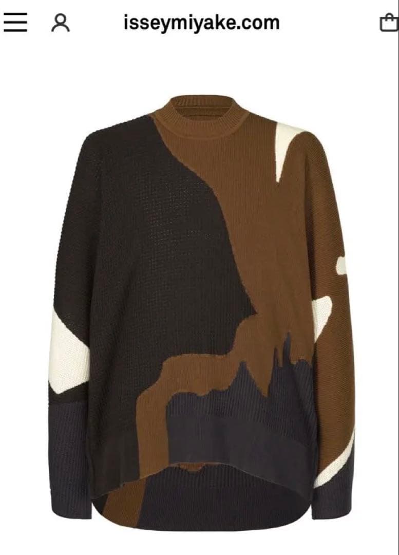 【新品未使用】イッセイミヤケオムプリッセ　ニット　ブラウン