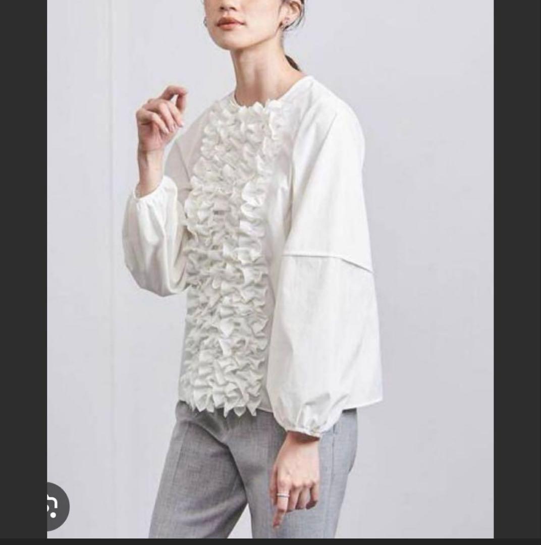 UNITED ARROWS フリル長袖シャツ リッチフリルブラウス