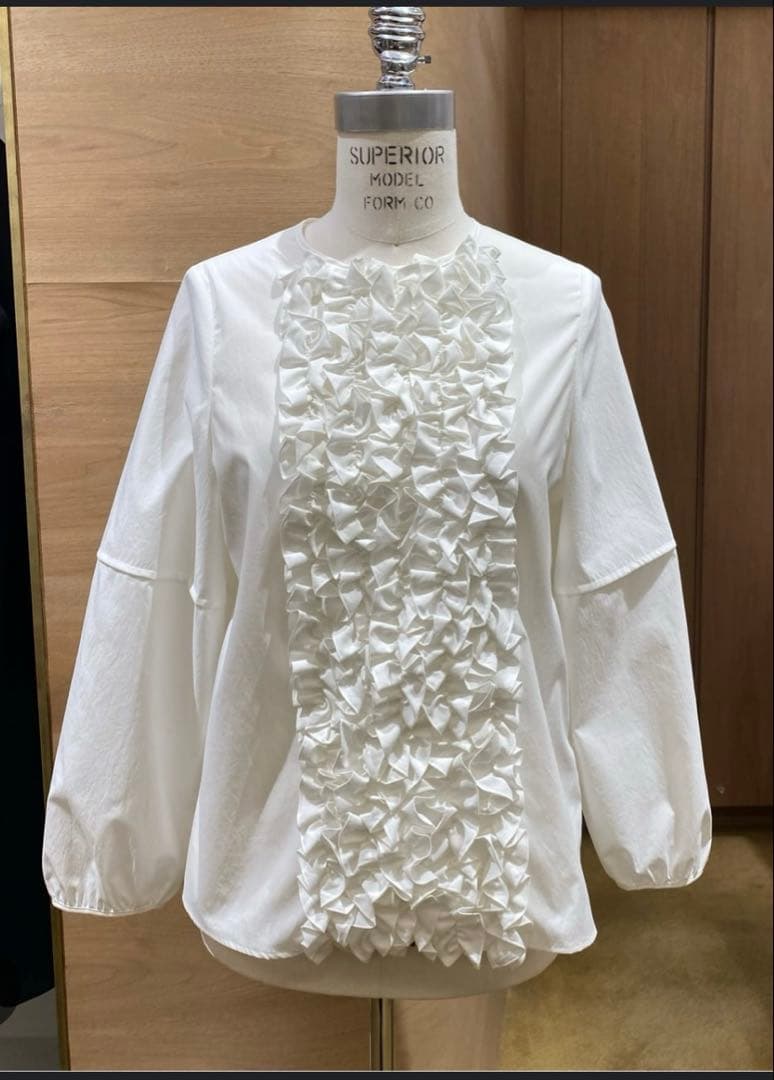 UNITED ARROWS フリル長袖シャツ リッチフリルブラウス