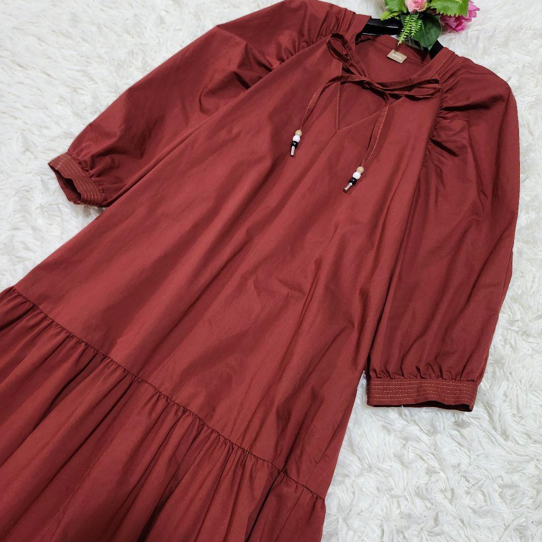 現行タグ☆ヒューゴボス　DEPERA　ティアードワンピース　ロング　ドレス