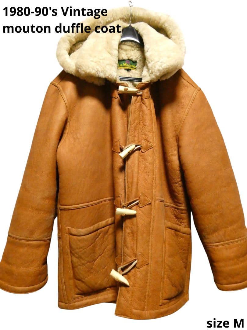 オーバーシルエット＆ビッグサイズ！リアルムートンダッフルパーカーMコート