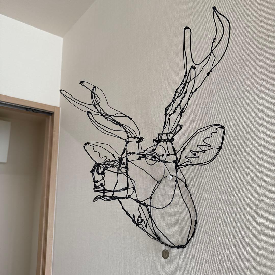 HAYU さん　ワイヤーアート 鹿　シカ　刻印付き