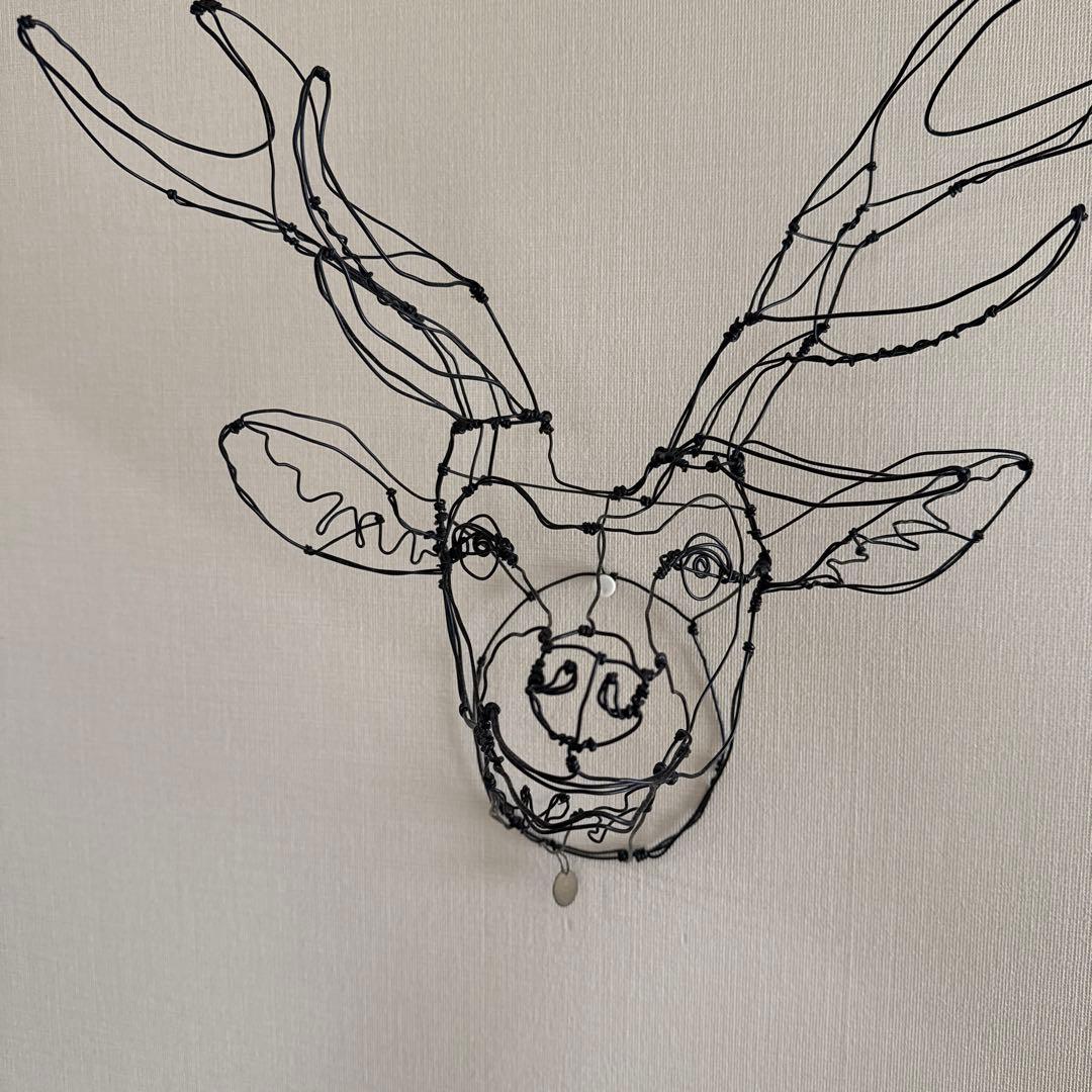 HAYU さん　ワイヤーアート 鹿　シカ　刻印付き