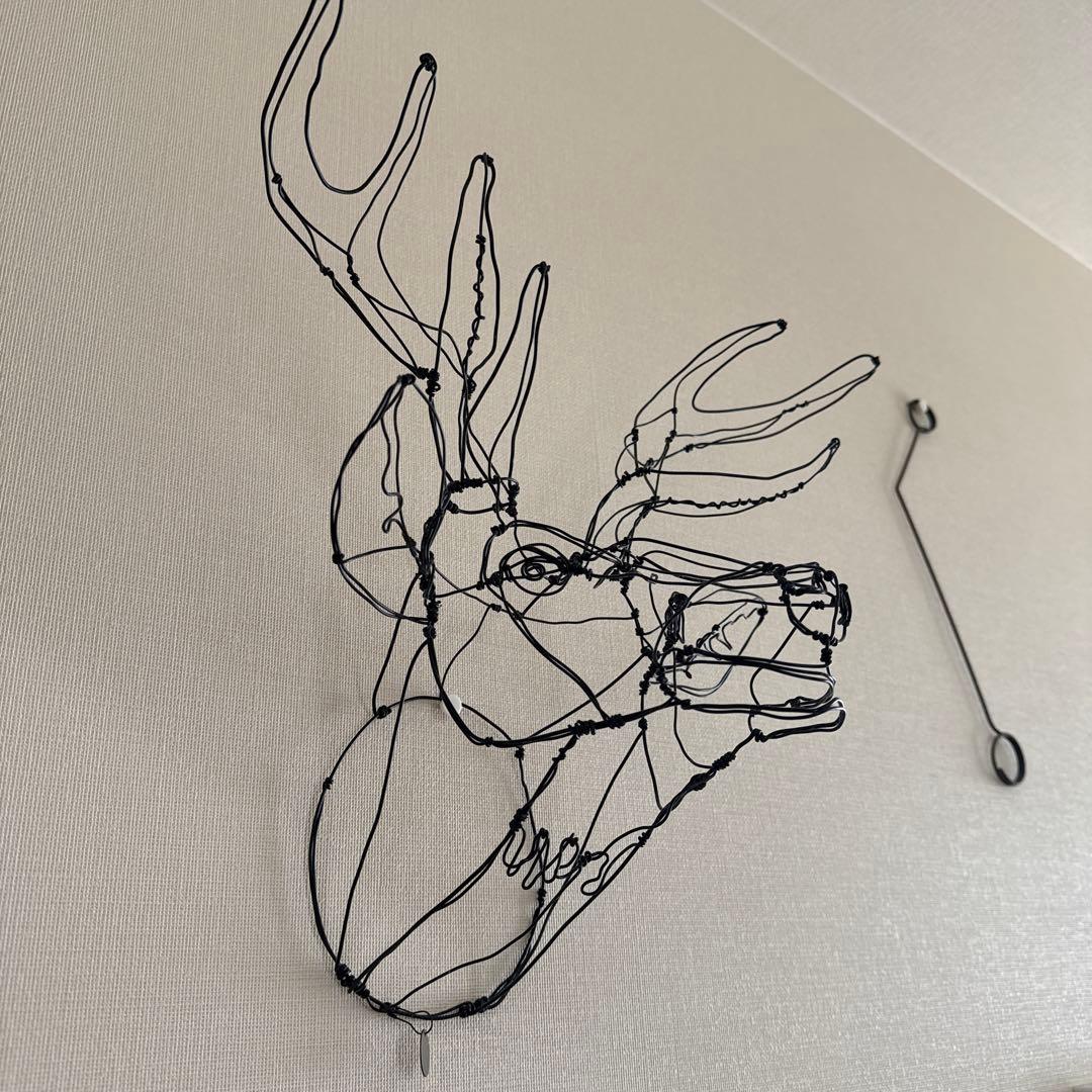 HAYU さん　ワイヤーアート 鹿　シカ　刻印付き