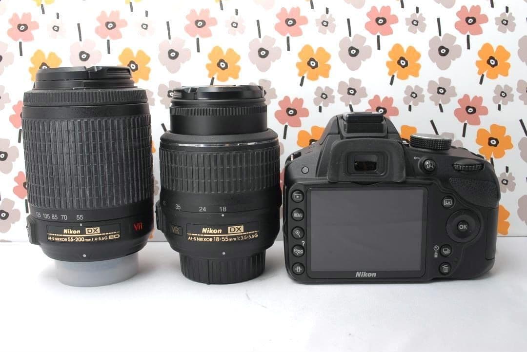 ❤Nikon D3200❤付属品たくさん！❤スマホ転送OK❤Wレンズセット❤