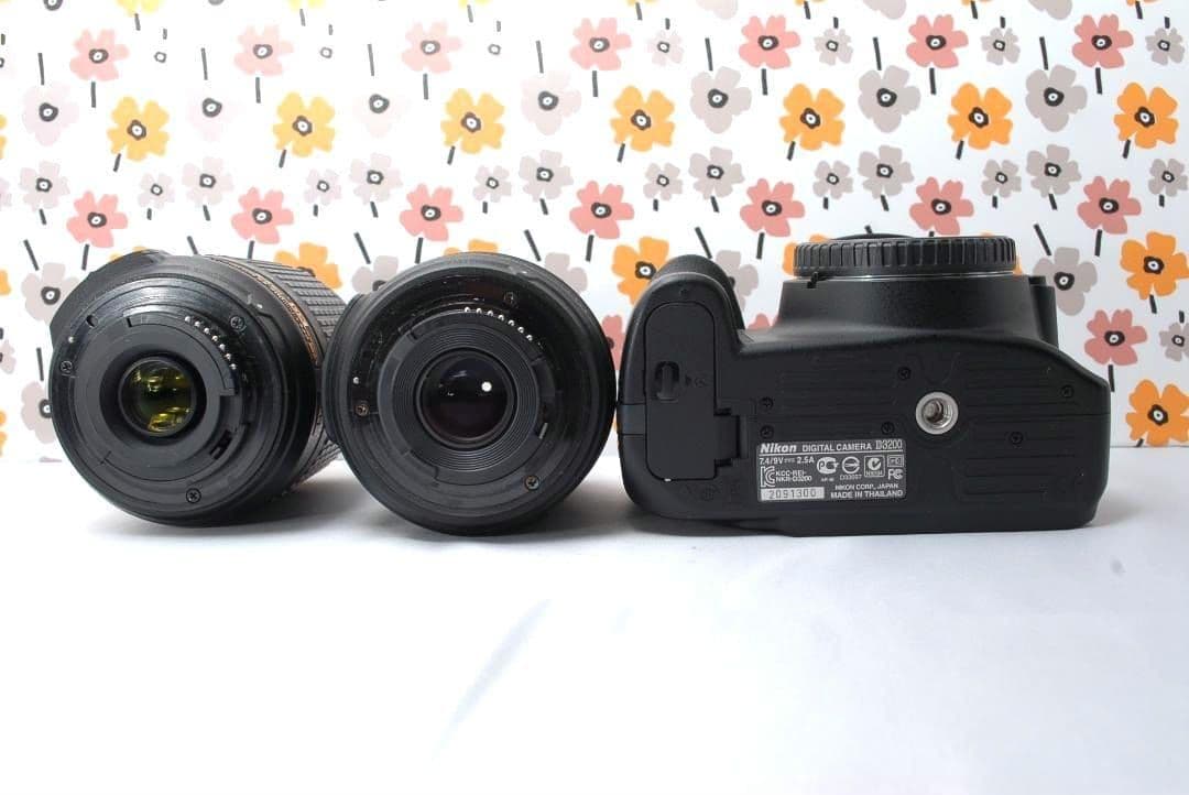 ❤Nikon D3200❤付属品たくさん！❤スマホ転送OK❤Wレンズセット❤