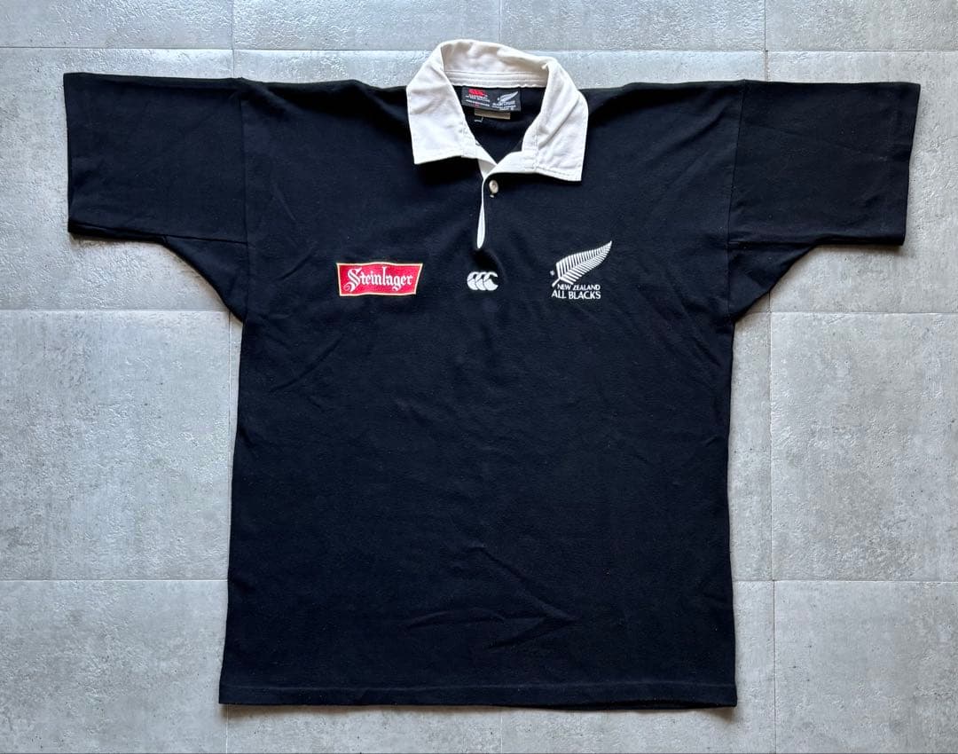 90s Canterbury ニュージーランドオールブラックス ラガーシャツ