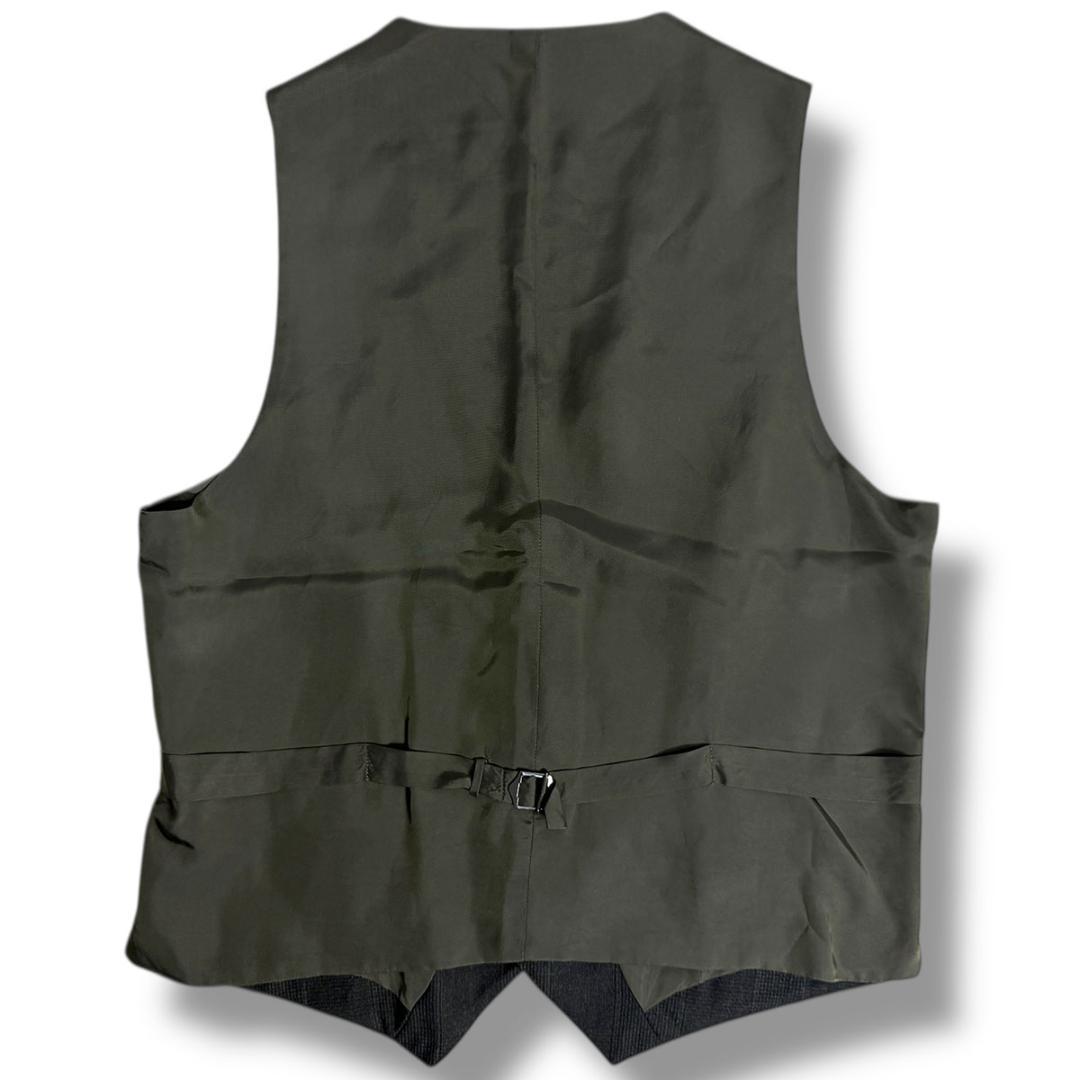 J6414美品ブリッラペルイルグスト DRAGOグレンプレイド3ピーススーツ50