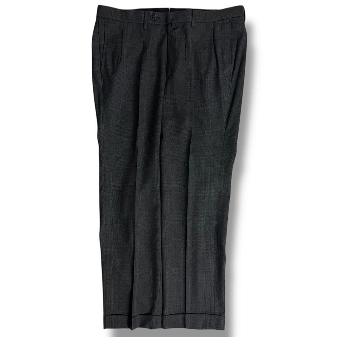 J6414美品ブリッラペルイルグスト DRAGOグレンプレイド3ピーススーツ50