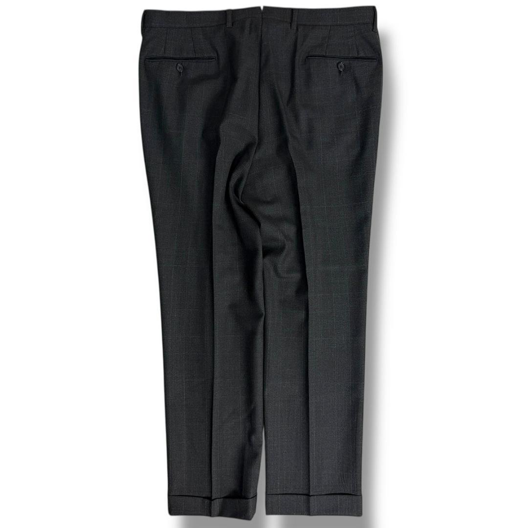 J6414美品ブリッラペルイルグスト DRAGOグレンプレイド3ピーススーツ50