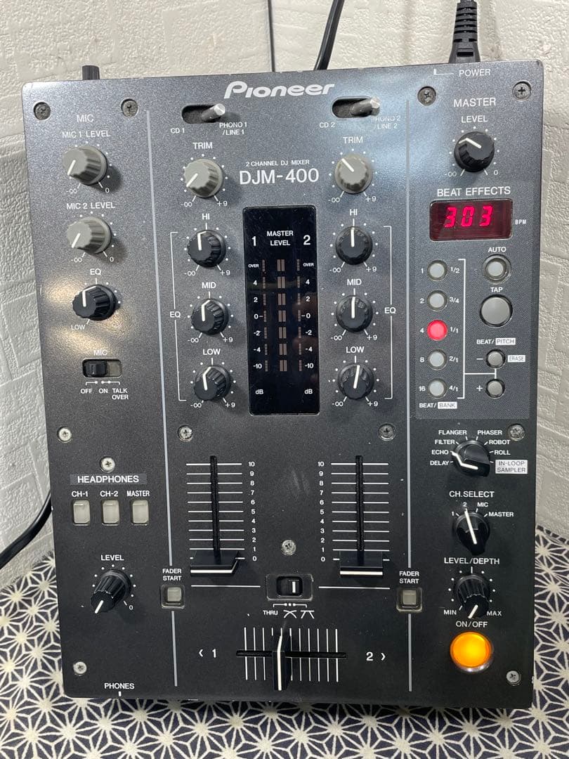 pioneer dj パイオニア　DJM-400 縦フェーダメンテ　横新品