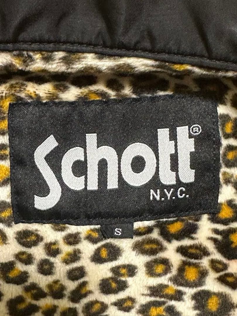 Schott Kings County ジャケット Sサイズ ヒョウ柄