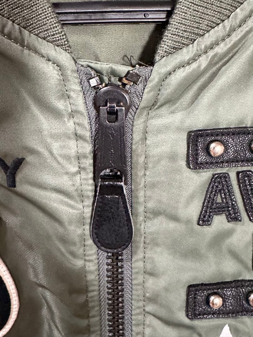 AVIREX 希少AVIREX フライトジャケットMA-1 スタッズロゴS