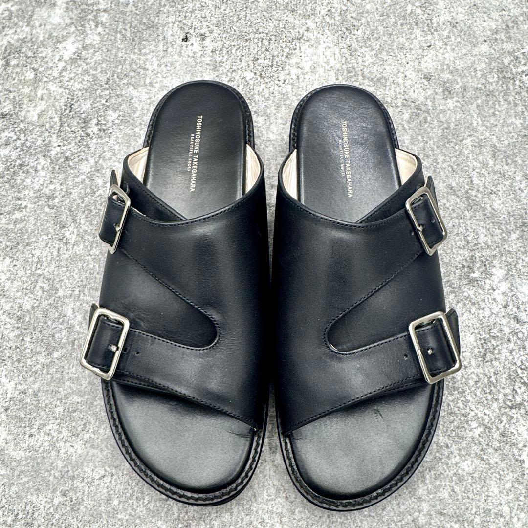 極美品　ビューティフルシューズ トシノスケタケガハラ レザーサンダル　24.5