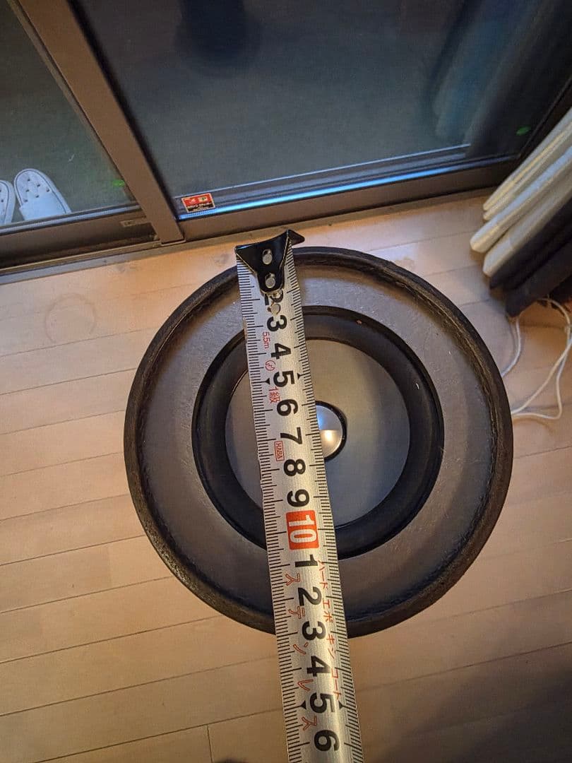 フロア型スピーカー 円筒形革巻き 自作スピーカー２セット