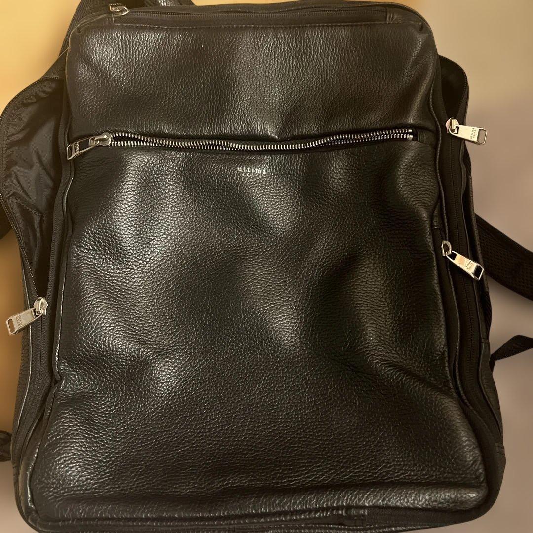 ultima 黒 レザー リュック
