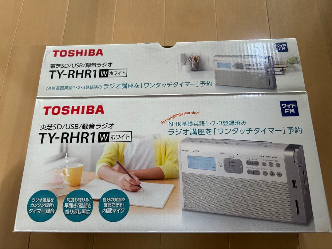 東芝TOSHIBA TY-RHR1W ホワイトラジオ　録音