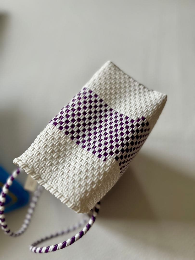 レトラ★メルカドバッグ★Letra×hal 限定コラボ パープルチェック XS