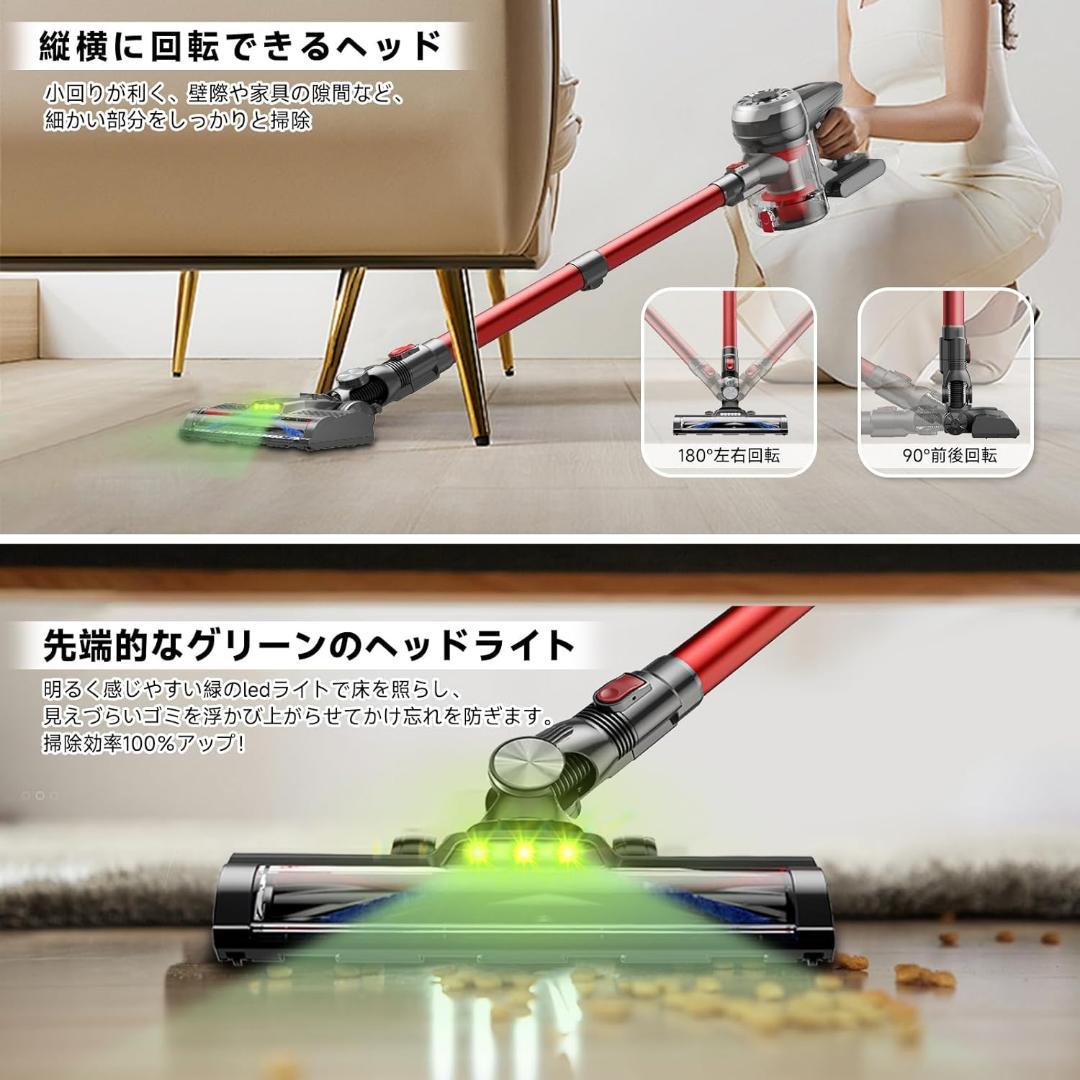 本日限定価格❤️【新品】掃除機 コードレス 50000PA 強力吸引 1.2L集塵