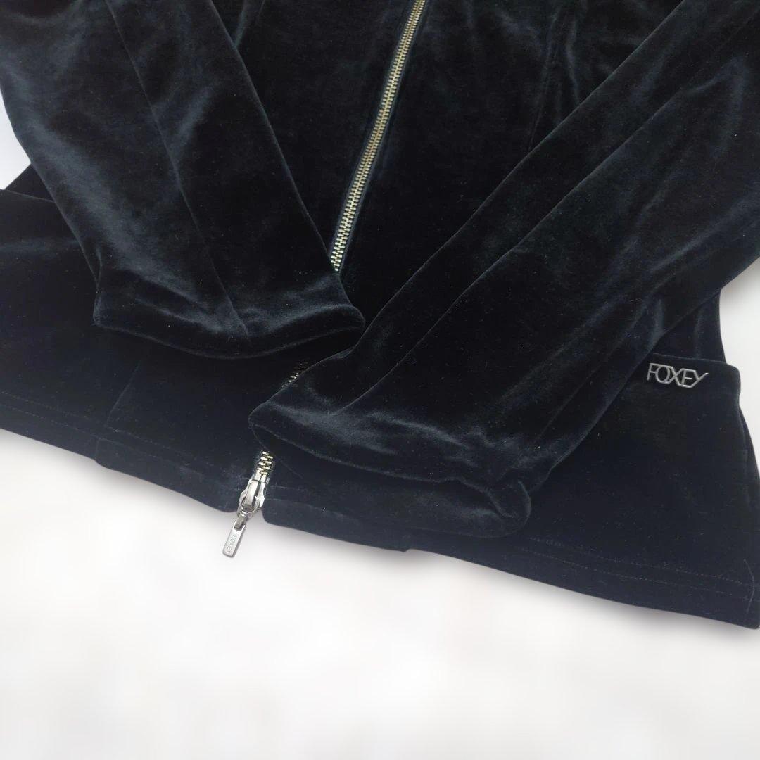 美品　フォクシー　ベロア　パーカー