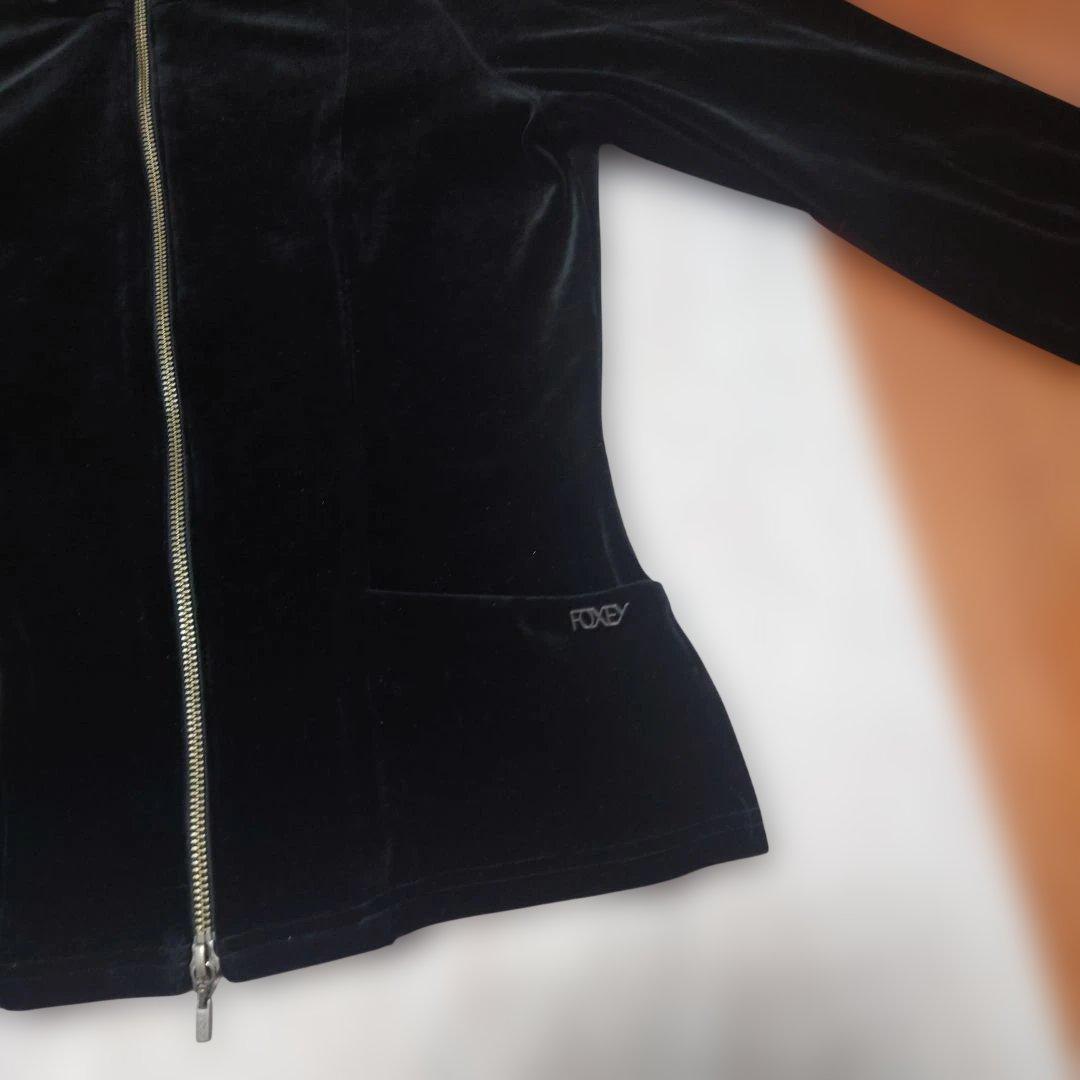 美品　フォクシー　ベロア　パーカー