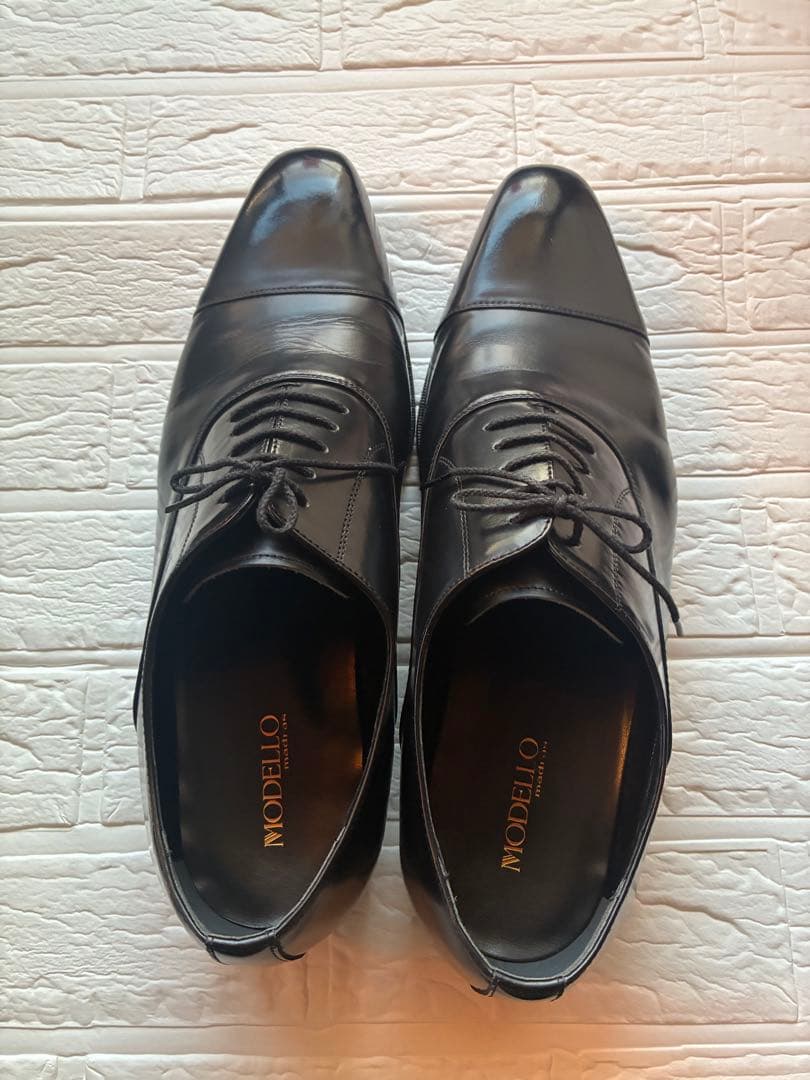 マドラスMODELLOブラック レザーシューズ 30.0EEEE日本製