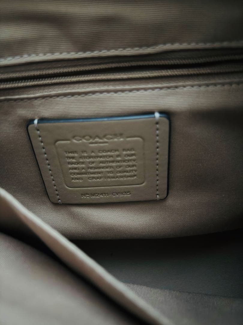 COACH ホワイトレザーバッグ