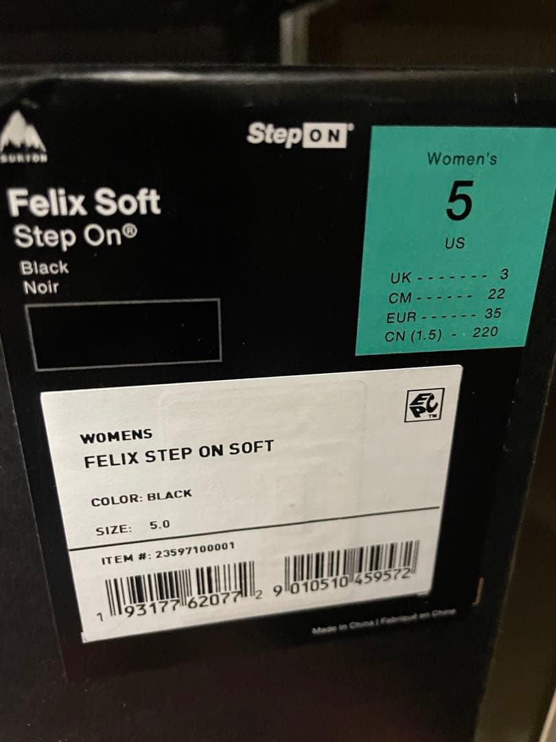 burton stepon フェリックスFELIX2024新品22.0cm