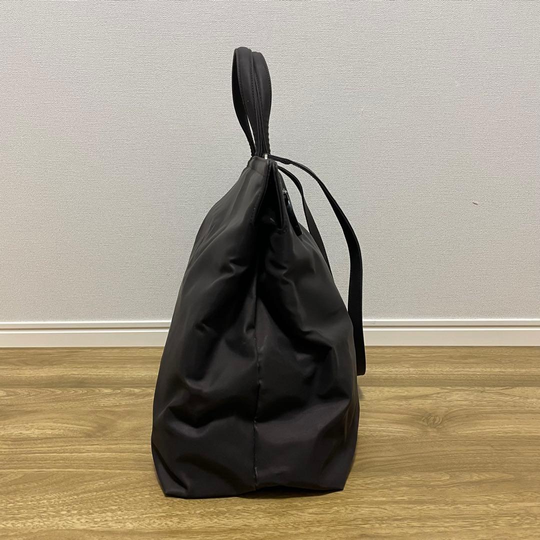 《美品》Ferragamo（フェラガモ）ナイロン×レザー ハンドバッグ ブラウン