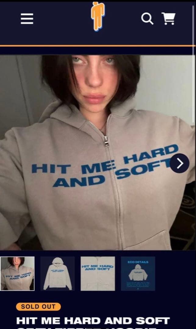 billie eilish ビリーアイリッシュ ZIPPER HOODIE S