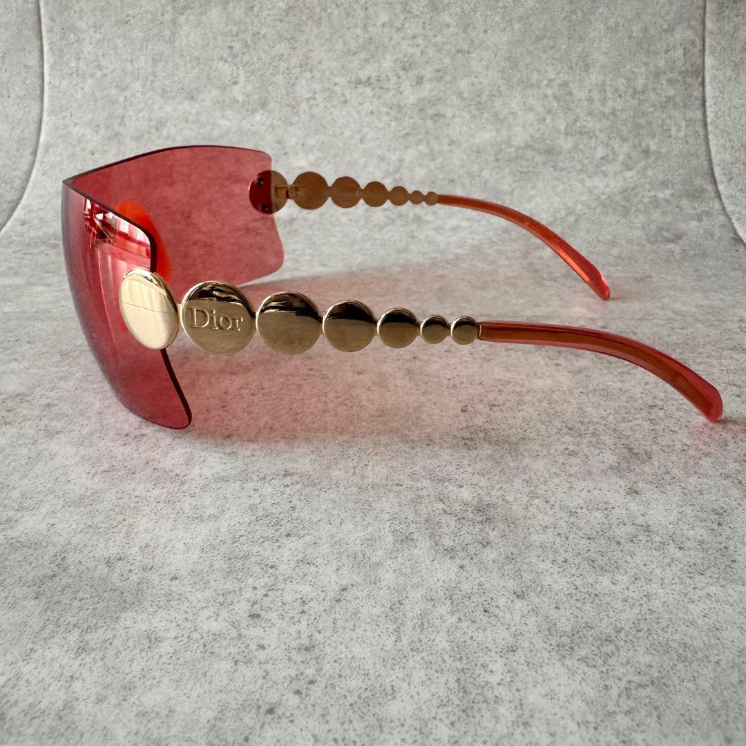 希少　クリスチャンディオール　ガリアーノ期　サングラス　リムレス　ゴールド金具