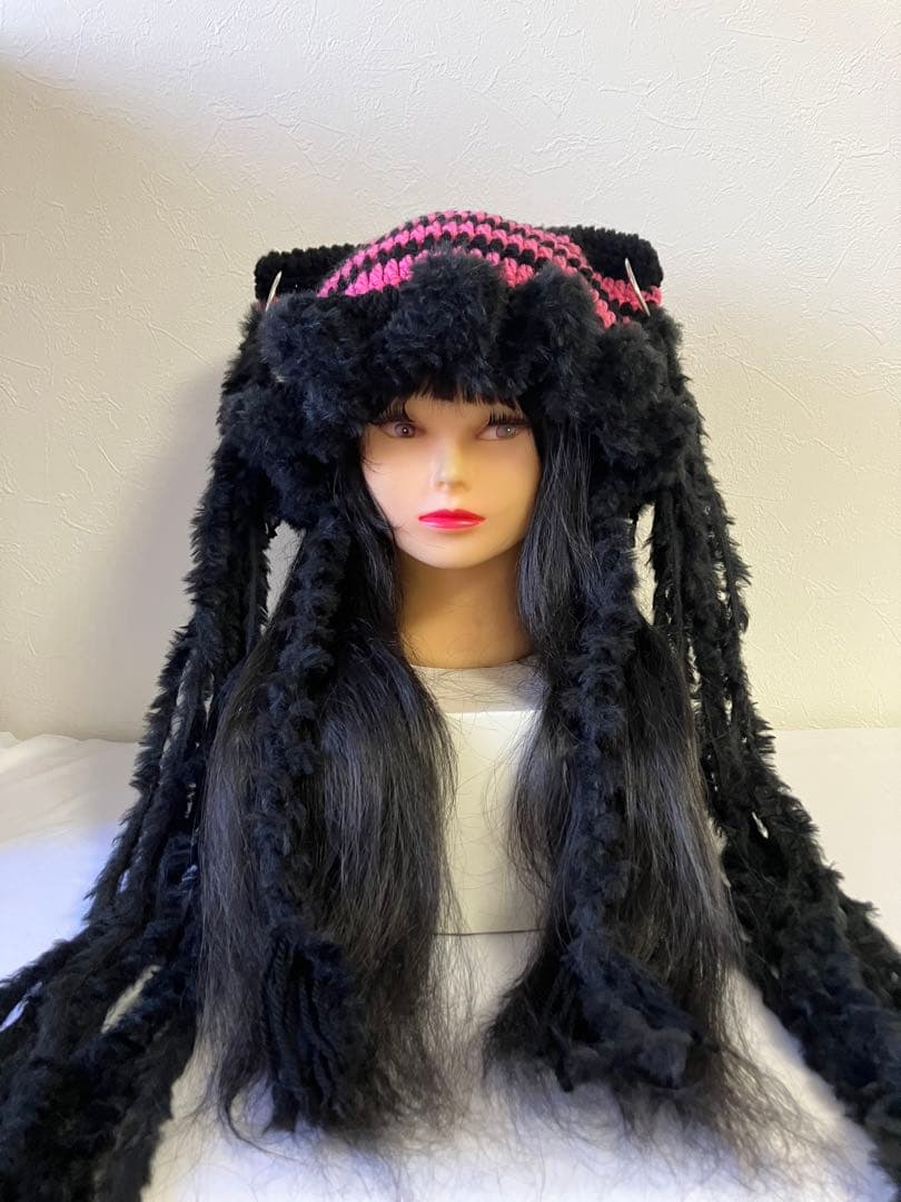 うさ耳ニット帽　ネコ耳ニット帽　パンク　ゴスロリ　y2k 地雷系　サブカル　☺︎