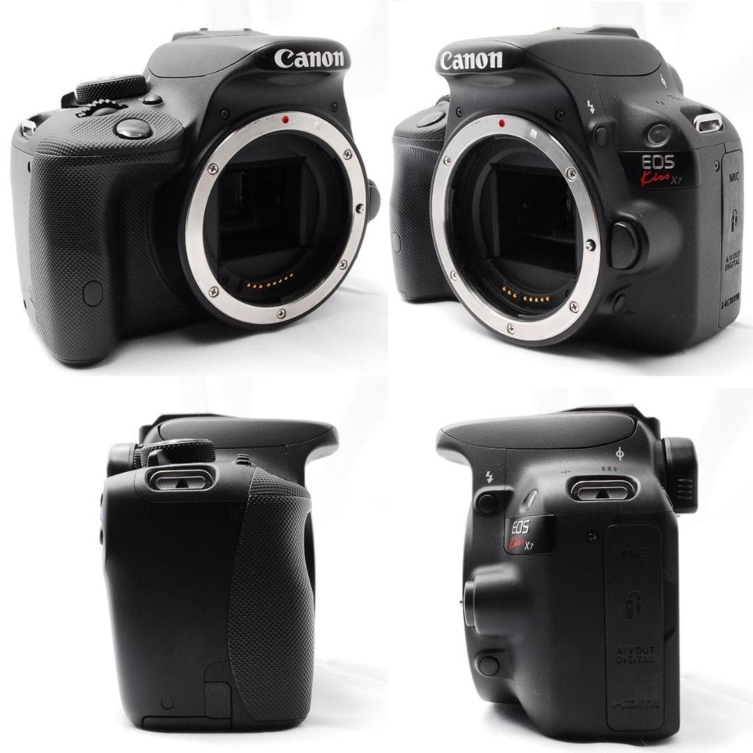 キャノン kiss X7⭐ダブルレンズセット⭐超望遠レンズ⭐カメラバッグ付
