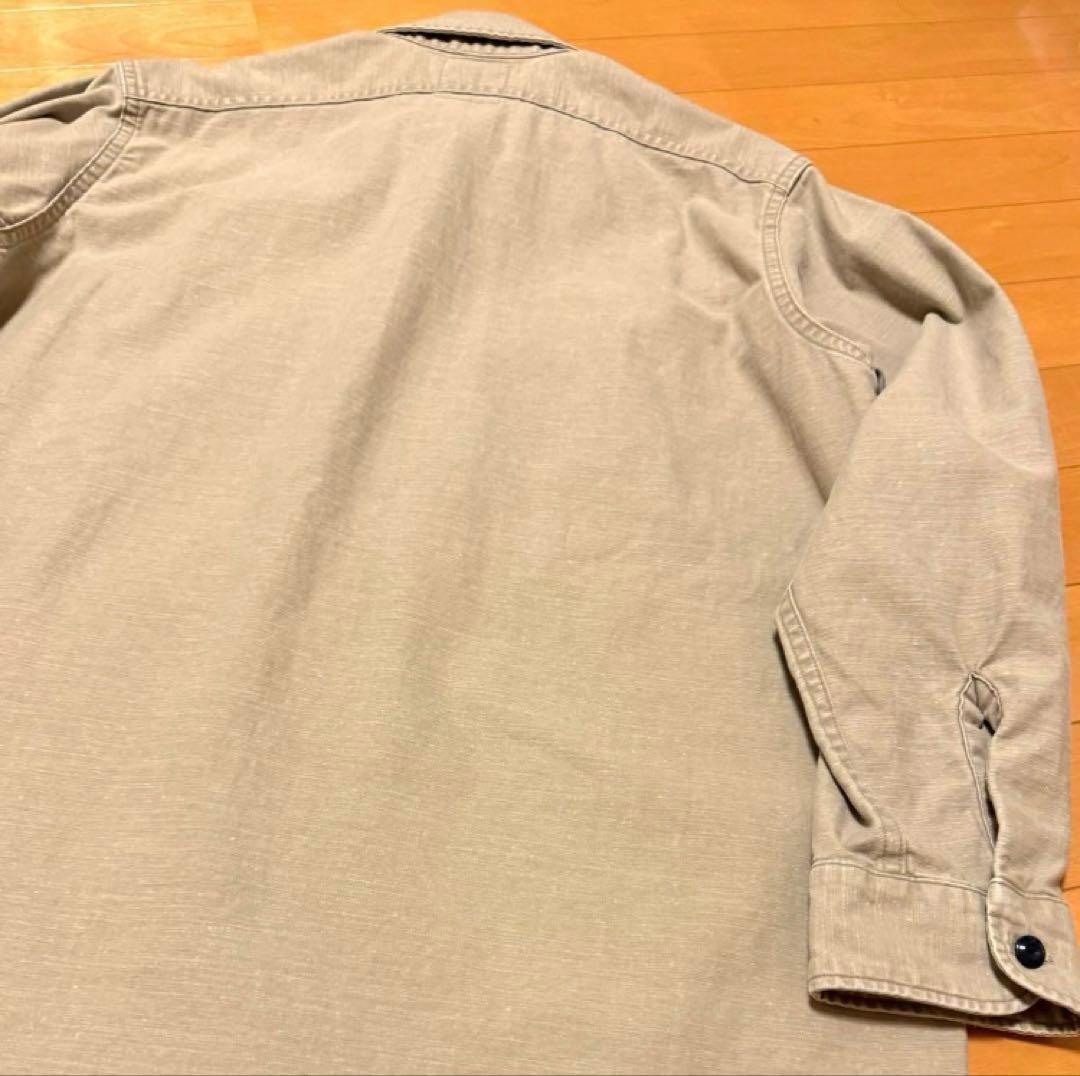 美品　MADISONBLUE ベージュ バッグサテンシャツ 00