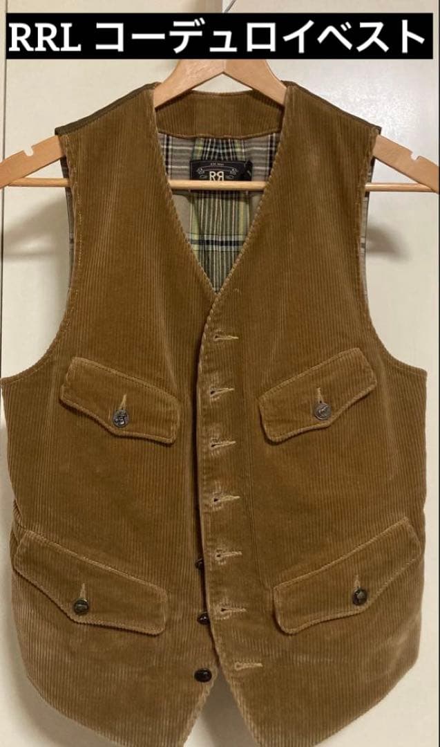 【希少/状態良好】RRL ダブルアールエル コーデュロイ ベスト XS