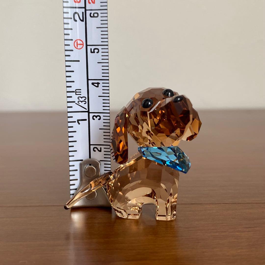 △▼とも ▼△ SWAROVSKI クリスタル ダックスフンド 置物
