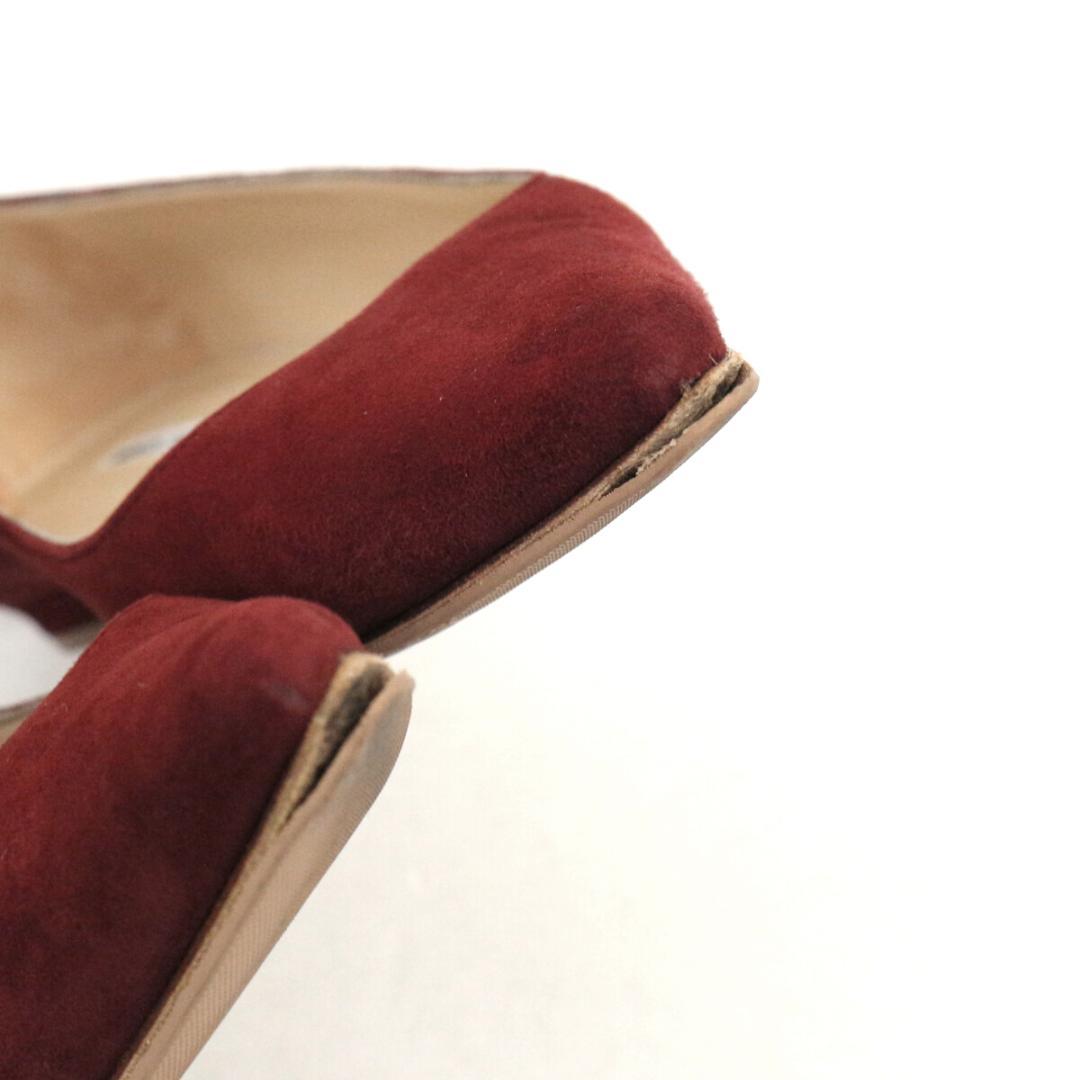 マノロブラニク BBFLAT スウェードレザーポインテッドトゥフラットシューズ