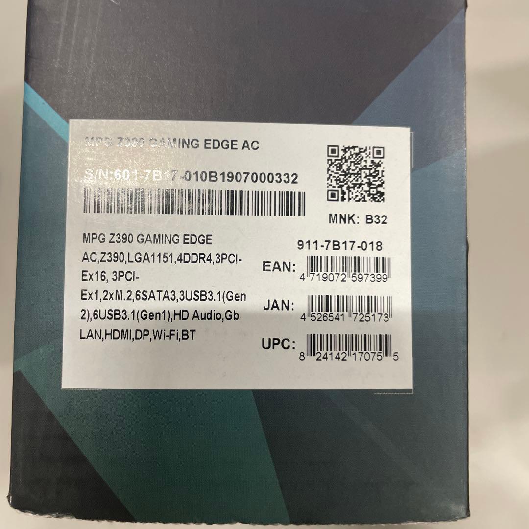 ★msi MPG Z390 GAMING EDGE AC マザーボード
