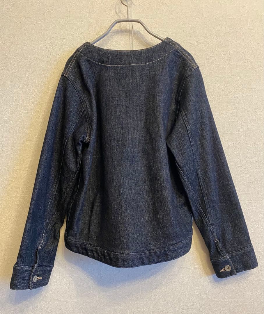 de’nicher ダークデニム ノーカラージャケット