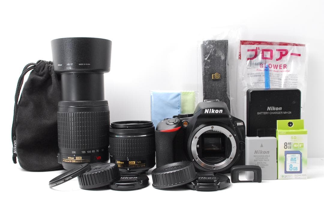 【ダブルレンズ　使用感少美品】Nikon D5600　WiFiモデル　スマホ転送