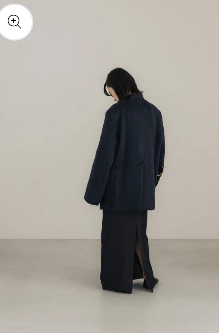 digne shaggy jacket coat ネイビー