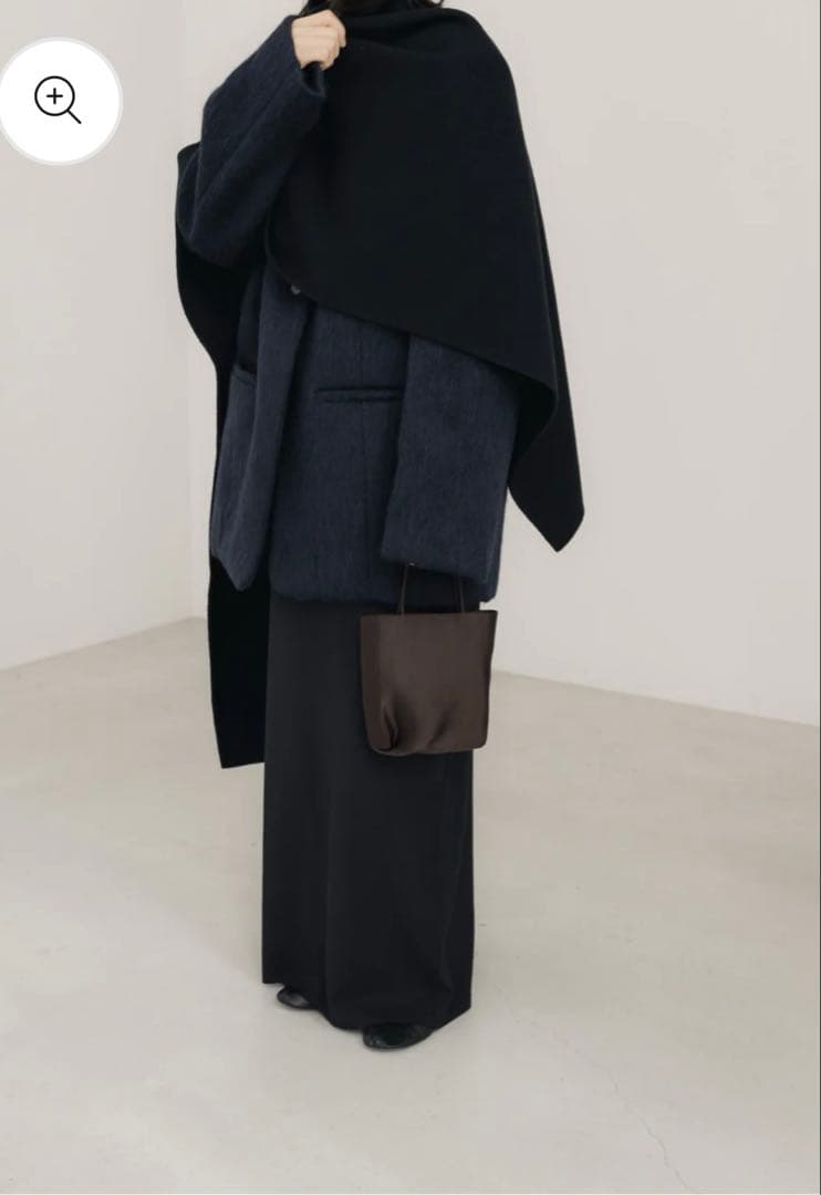 digne shaggy jacket coat ネイビー