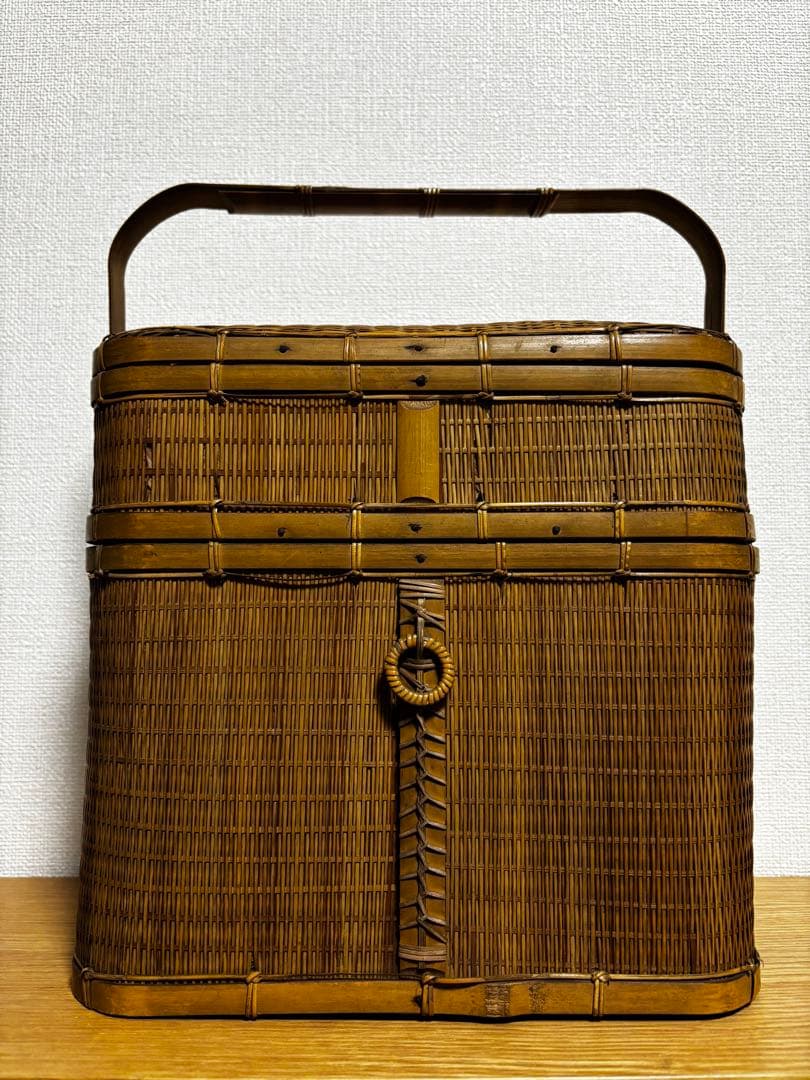 レトロ　竹細工　竹籠　インテリア