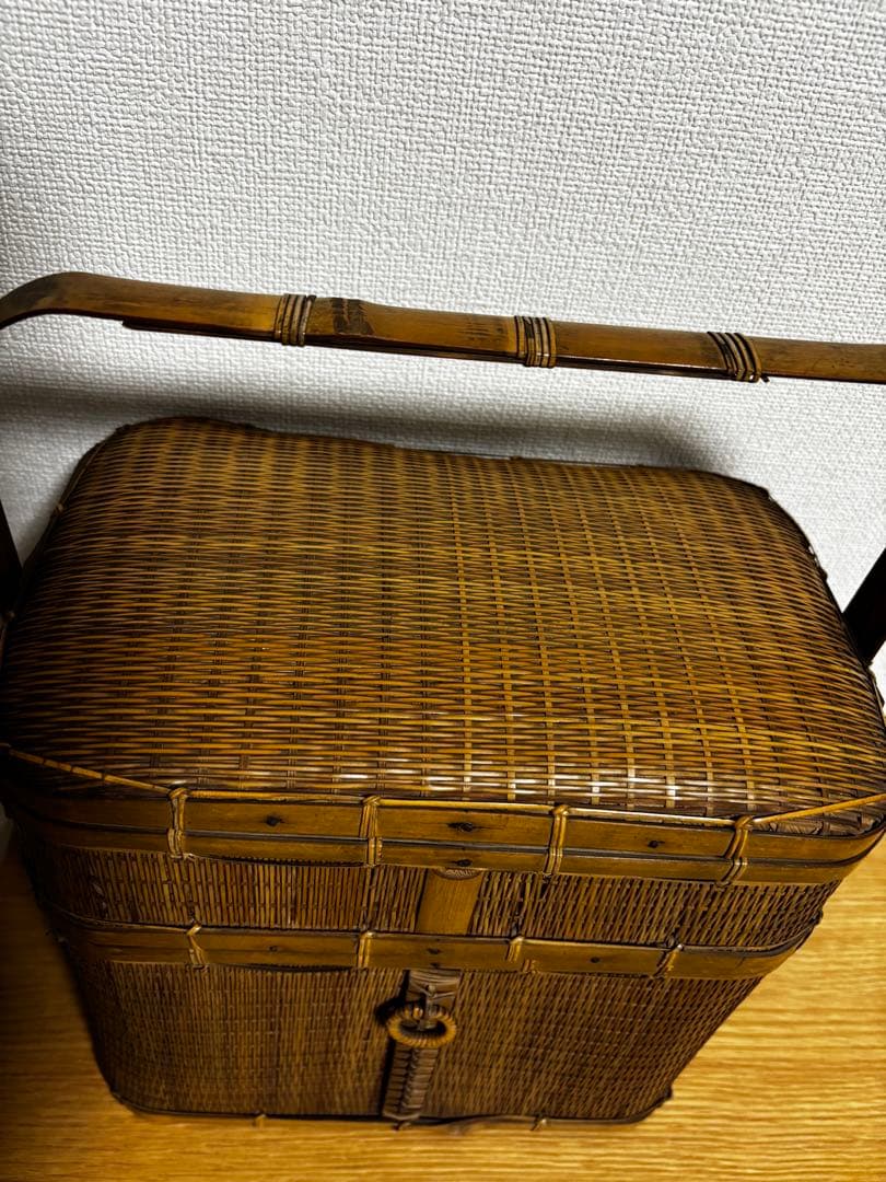 レトロ　竹細工　竹籠　インテリア