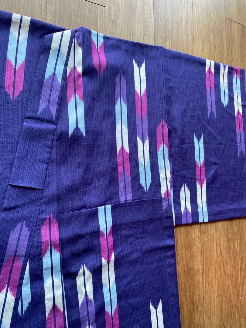 セオアルファ　浴衣　紫矢羽根　MIMATSU しゃら　ふりふ　大正ロマン　セオα